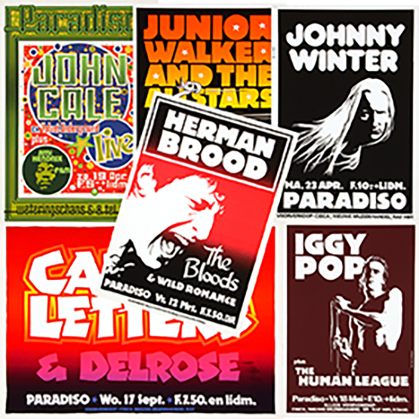 Van 15 december tot 9 januari: Paradiso Posters bij GWA! Paradiso vierde dit jaar zijn 50 jarig bestaan, en GWA viert mee. Een expositie van de zeefdruk-posters van Martin Kaye, een expositie, live muziek, live drukken.... welkom.
